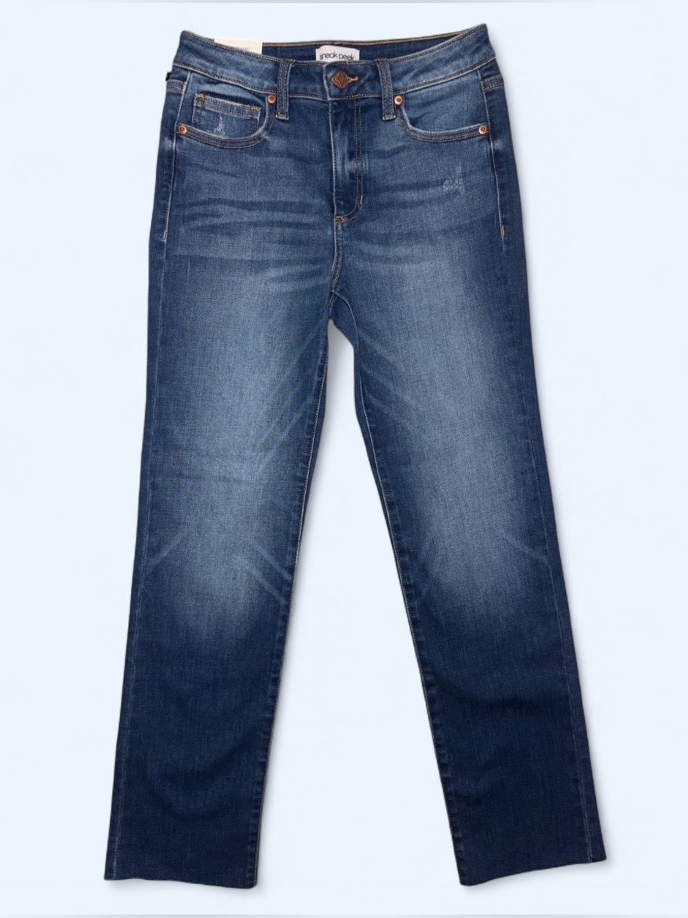 Sneak Peek NWT Boutique High Rise Slim Straight Jeans – Size 25 - Picture 2 of 5
